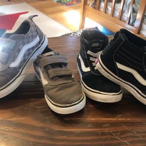 Two pairs of toddler vans shoes